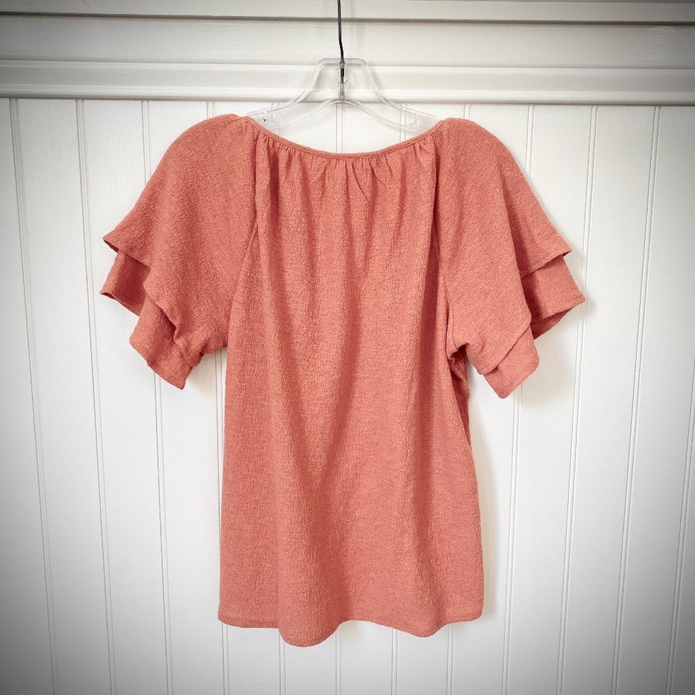 Madewell NWT Tiered Sleeve Crinkle Gauze Peasant Top sizes S, XS - Picture 6 of 14